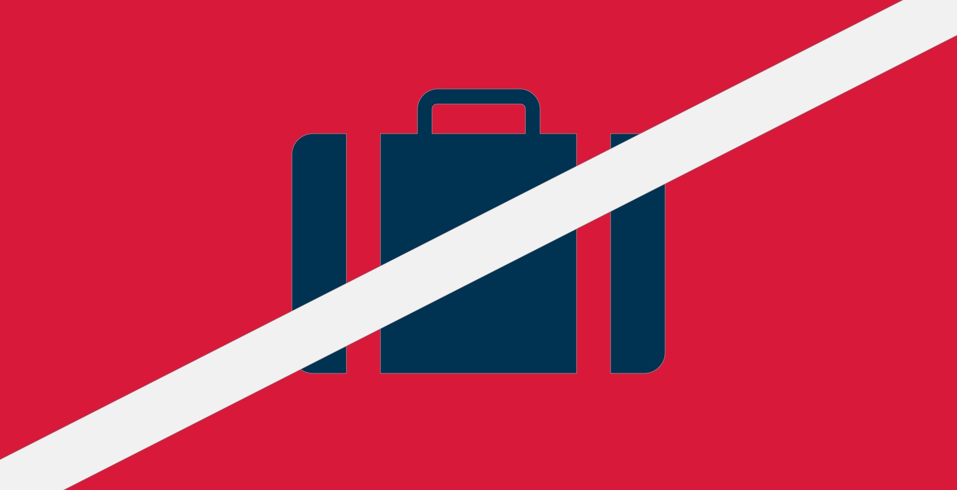 Illustration of a missing suitcase in Norwegian's brand colours.